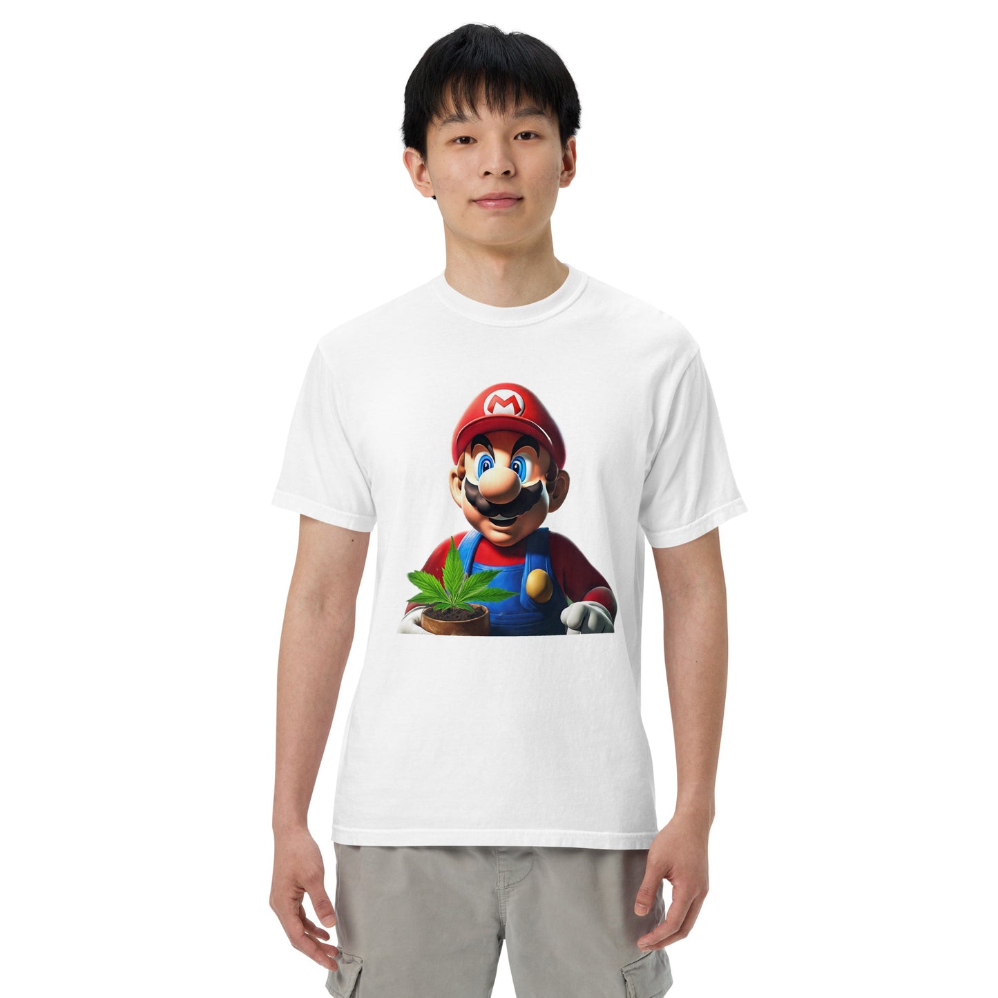 The 420 Collection Mario Unisex garment-dyed heavyweight t-shirt