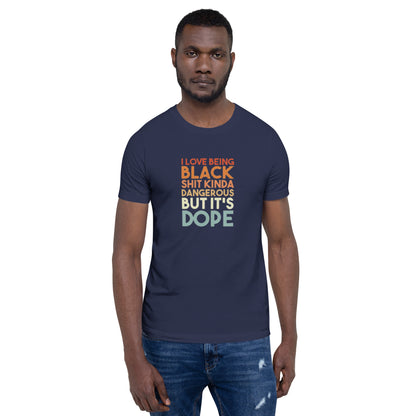 The Motivation Collection Being Black Unisex t-shirt