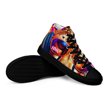 The Urban Cheetah Collection Women’s high top canvas shoes