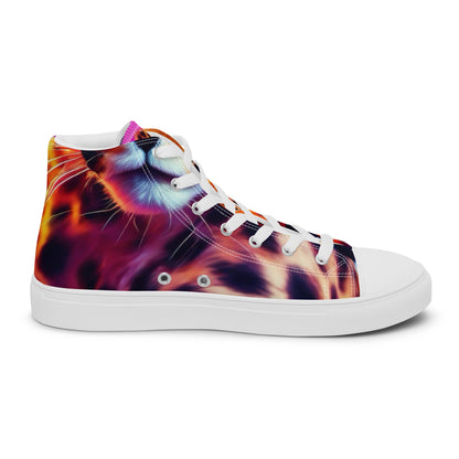 The Urban Cheetah Collection Women’s high top canvas shoes